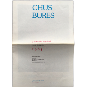Chus Burés - Colección Madrid. Joyas en plata. Galería Juana de Aizpuru, Madrid, Noviembre 1985