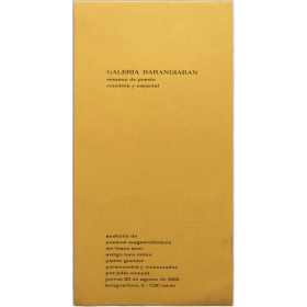 Semana de poesía concreta y espacial. Galería Barandiarán, [San Sebastián], agosto 1966