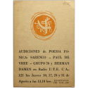 Audiciones de Poesía Fónica. Radio U.T.E., [Montevideo], agosto, [1972]