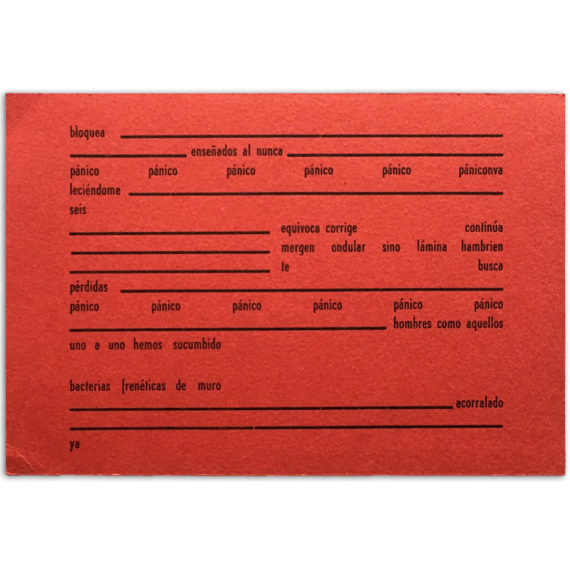 Amado Ramón Millán - Tarjeta de poesía N. O. (1969)