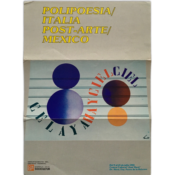 Polipoesía/Italia - Post-Arte/México. Centro Cultural "José Martí", [México D. F.] del 9 al 25 de julio 1988