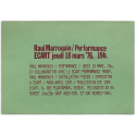Raúl Marroquín - Performance. ECART, Genève, 18 Mars 1976