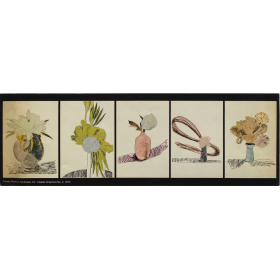 Andy Warhol Hand Colored Flowers 1974