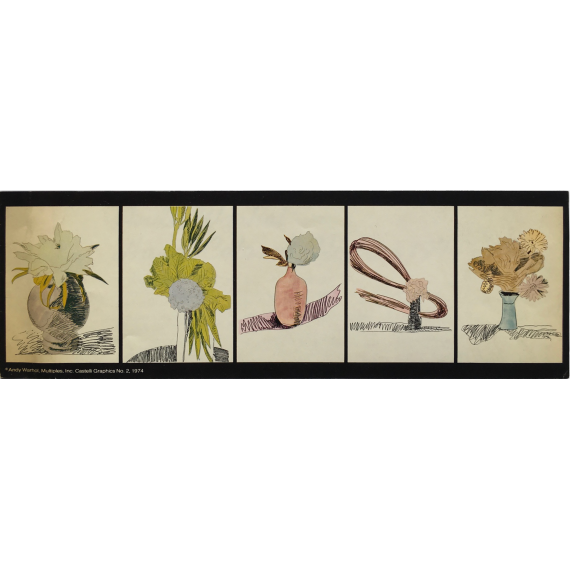 Andy Warhol Hand Colored Flowers 1974