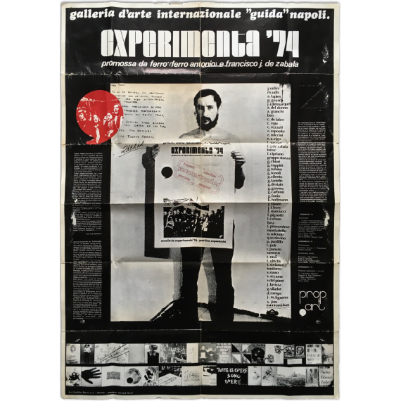 Experimenta '74. Promossa da Ferrò (Ferro Antonio) e Francisco J. de Zabala. Galleria d'arte internazionale "Guida", Napoli