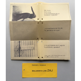"Proyecto Imposible" - "La geometría de la paz" - "La prohibición agradece". Colegio Mayor Santa Mónica, [Madrid], [1973]