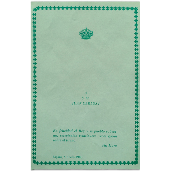Paz Muro - Felicitación al Rey Juan Carlos (1980)