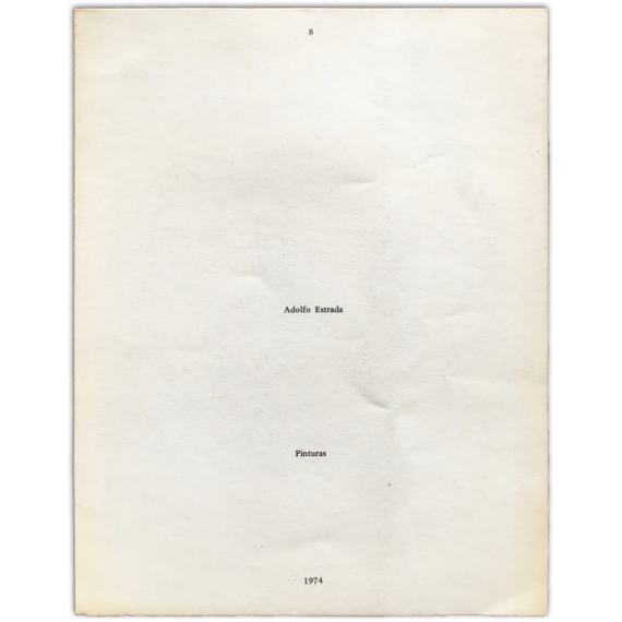 Adolfo Estrada - Pinturas. Galería Aele, Madrid, del 12 de marzo al 2 de abril, 1974