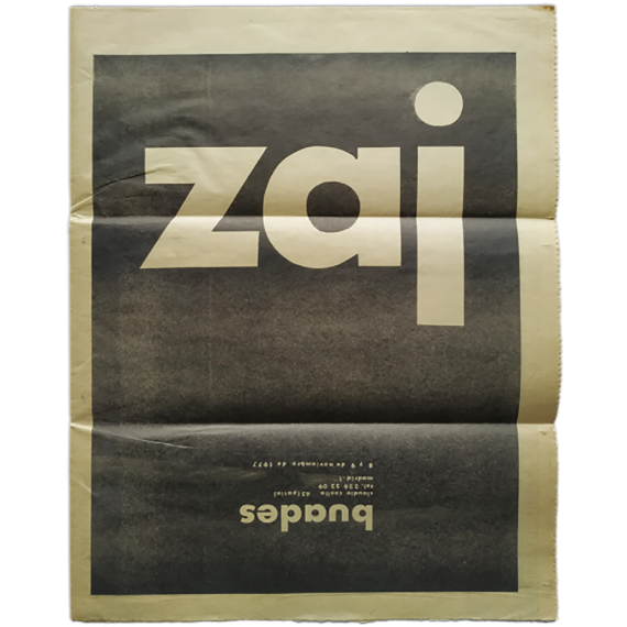 Zaj. Galería Buades, Madrid, 8 y 9 de noviembre de 1977