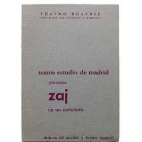 Teatro Estudio de Madrid presenta Zaj en un concierto. Música de acción y teatro musical. Zaj, Madrid 1967