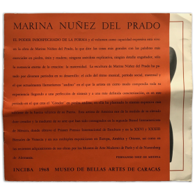Marina Núñez del Prado. Museo de Bellas Artes, Caracas, 1968