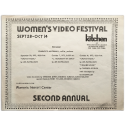 Women's Video Festival. Second Annual 1973. Logiudice Gallery, New York, sept. 28 - oct. 14 1973
