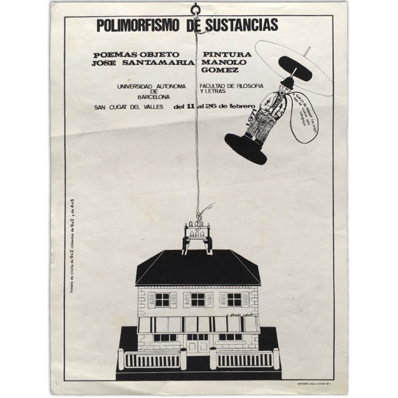 Polimorfismo de sustancias: Poemas objeto José Santamaría - Pintura Manolo Gómez. San Cugat del Vallés, 1971