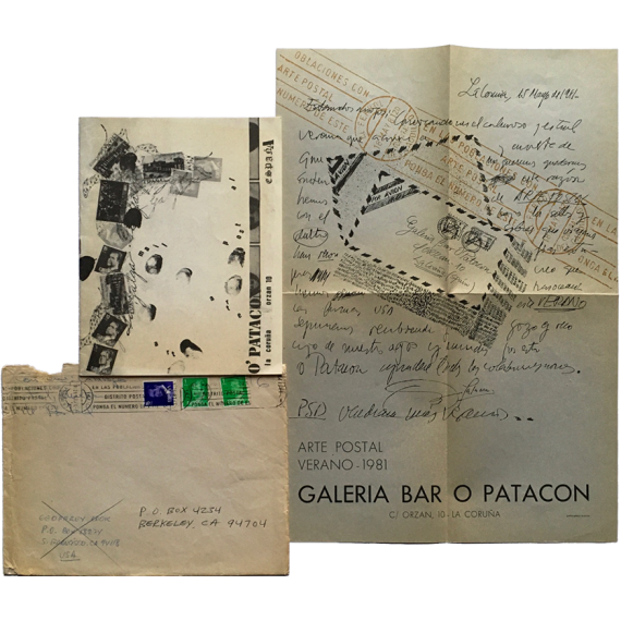 Arte Postal. Galería Bar O Patacón, La Coruña, Verano 1981