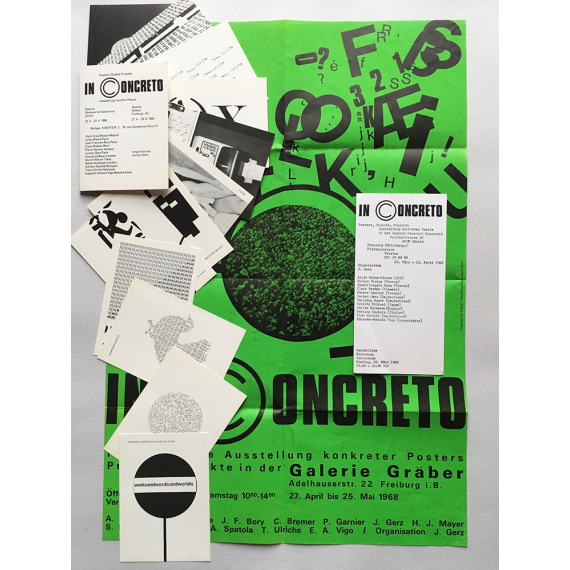 IN CONCRETO Posters Objekte Projekte. Ausstellung visueller Poesie. Zürich - Freiburg, 1968