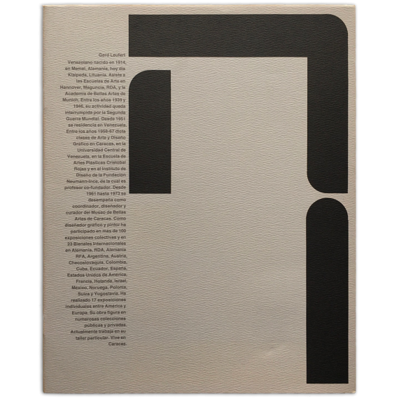 Gerd Leufert - Exposición Nenias. Museo de Bellas Artes, Caracas, 1985