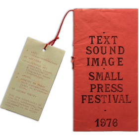Text Sound Image - Small Press Festival - 1976