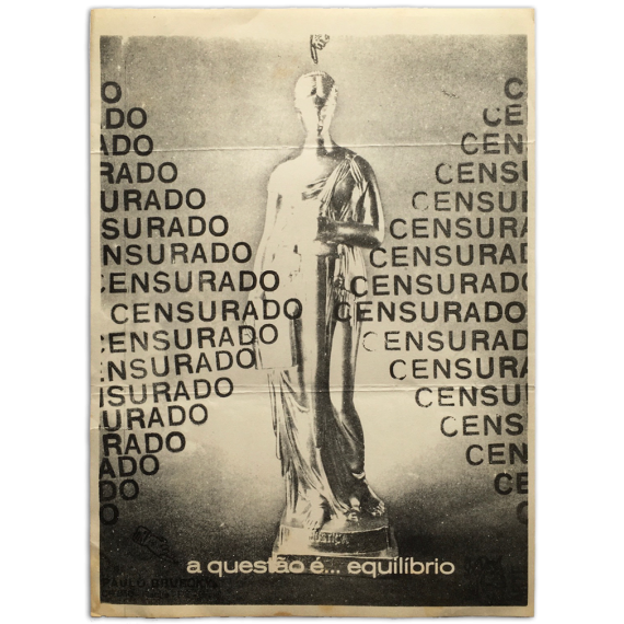 "Censurado, a questao é...equilíbrio" - Paulo Bruscky, Recife, Brasil