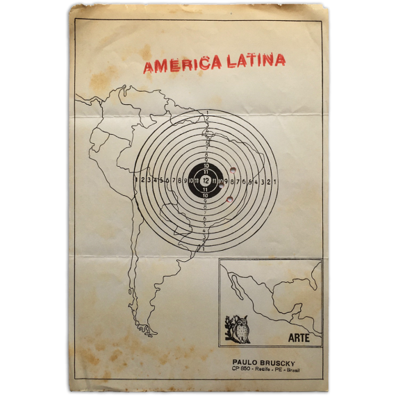 "América Latina" - Paulo Bruscky, Recife - PE - Brasil