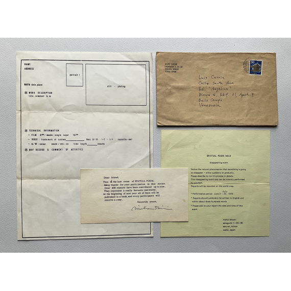 Spatial Poem No. 9, disappearing event (the last event of "Spatial Poem") - Mieko Shiomi (Osaka, Japan, 1975)