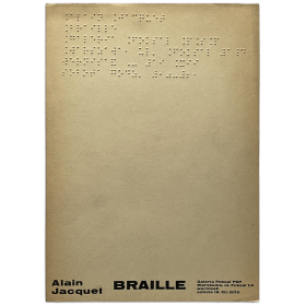 Alain Jacquet - Braille. Galeria Foksal, Warszawa, XII 1970