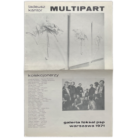 Tadeusz Kantor - Multipart. Galeria Foksal, Warszawa, 1971