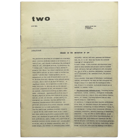 "Two". Galeria Foksal, Warszawa, June 1972
