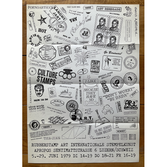 Rubberstamp Art Internationale Stempelkunst. Apropos Gallery, Luzern/Schweiz, Juni 1979