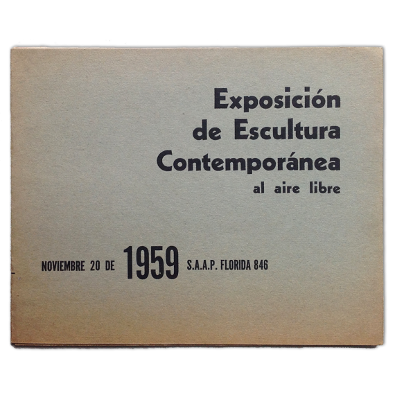 Exposición de Escultura Contemporánea al aire libre. S.A.A.P, Buenos Aires, 20 de noviembre de 1959