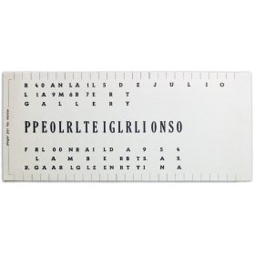 Pellegrino - Portillos. Investigación perceptual. Ronal Lambert Gallery, Buenos Aires, 4 al 15 de julio de 1967