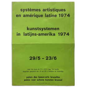 Systèmes artistiques en Amérique Latine 1974 - Kunstsystemen in Latijns-Amerika 1974