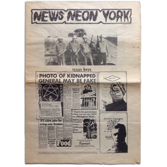 Neon de Suro. Fullet monogràfic de divulgació. Autor: Col·lectiu News Neon York. Març 1982