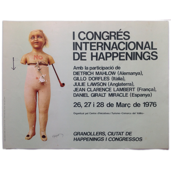 I Congrés Internacional de Happenings. Casa de Cultura, Granollers, 26, 27 i 28 de Març de 1976