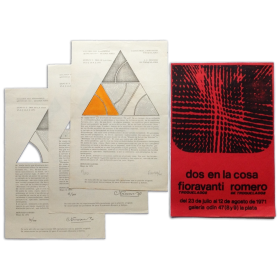 Dos en la cosa: Fioravanti - Romero (troquelados). Galería Odin, La Plata, del 23 de julio al 12 de agosto de 1971