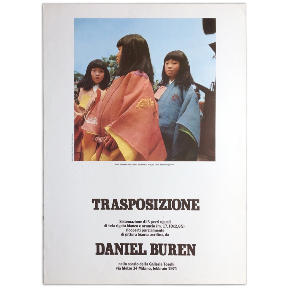 Trasposizione - Daniel Buren. Galleria Toselli, Milano, febbraio 1974
