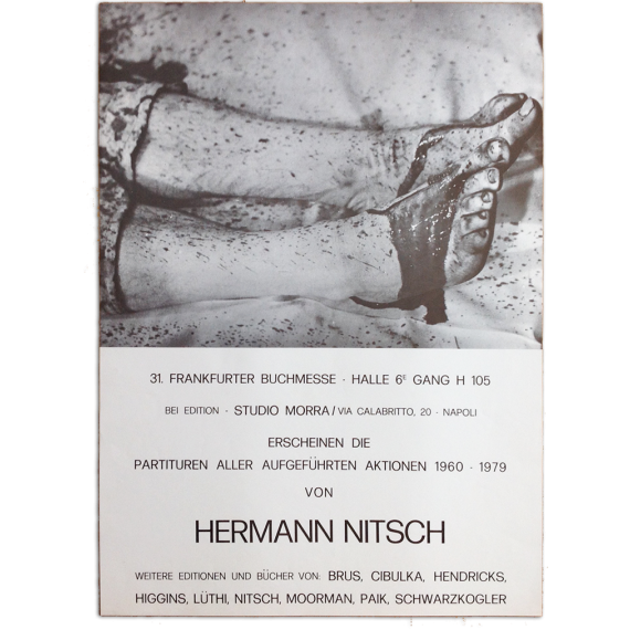 31. Frankfurter Buchmesse - Studio Morra, Napoli, Partituren Aller Aufgeführten Aktionen 1960-1979 von Hermann Nitsh