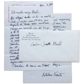 Carta manuscrita - Esteban Vicente