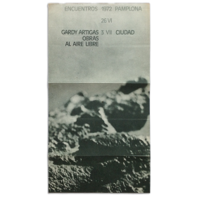 Gardy Artigas - Obras al aire libre. Encuentros Pamplona, Ciudad, 26 VI - 3 VII, 1972