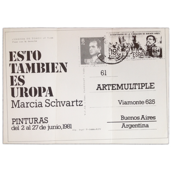 Esto también es Uropa - Marcia Schvartz, Pinturas. Artemúltiple, Buenos Aires, del 2 al 27 de junio, 1981