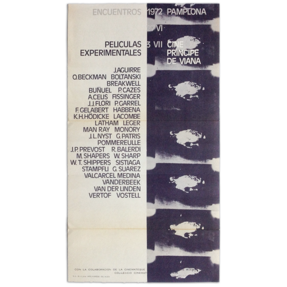 Películas experimentales. Encuentros Pamplona, Cine Príncipe de Viana, 27 VI - 3 VII, 1972