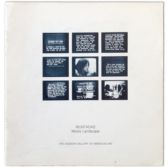 Muntadas - Media Landscape. The Addison Gallery of American Art, Andover, January-February 1982