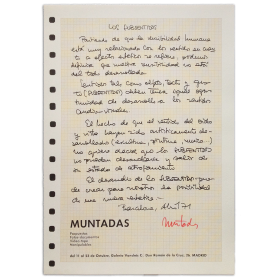 Antoni Muntadas - Los subsentidos. Galería Vandrés, Madrid, del 11 al 23 de octubre de 1971