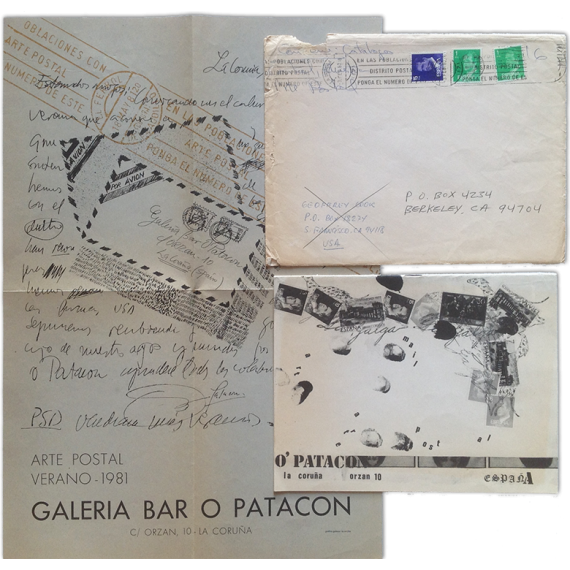 Arte Postal. Galería Bar O Patacón, La Coruña, Verano 1981