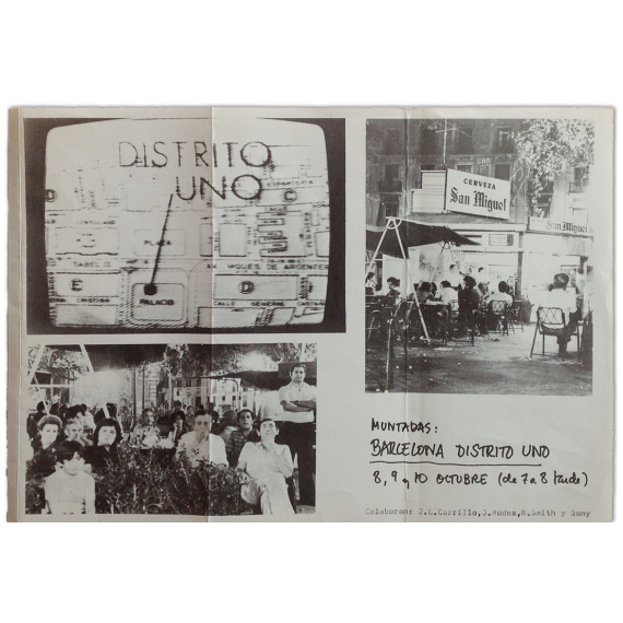 Muntadas: Barcelona Distrito Uno. 8, 9 y 10 octubre [1976]