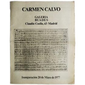 Carmen Calvo. Galería Buades, Madrid, mayo 1977