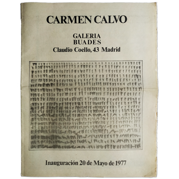 Carmen Calvo. Galería Buades, Madrid, mayo 1977