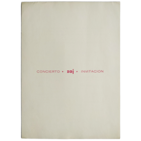 Concierto Zaj - Invitación. Madrid, viernes 21 de mayo de 1965