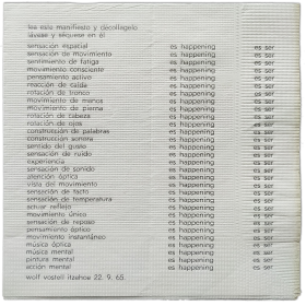 Manifiesto-Décollage. Wolf Vostell, Itzehoe, 22-9-65