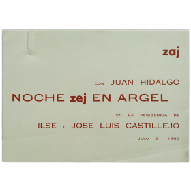 Zaj con Juan Hidalgo. Noche zej en Argel. En la residencia de Ilse y José Luis Castillejo,  Julio 21, 1966