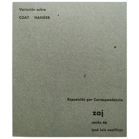 Variación sobre Coat Hanger. Exposición por Correspondencia - José Luis Castillejo. Zaj, otoño 66